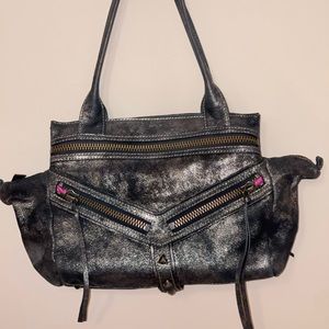 Botkier New York Trigger Satchel bag metallic black